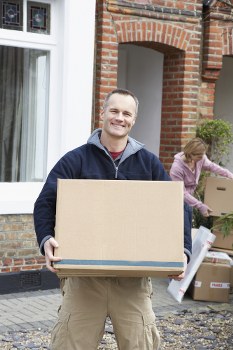 Office relocation planning in Lambeth with moving boxes and desks