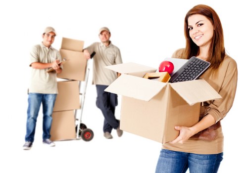 Packed IT equipment ready for office removals in Lambeth