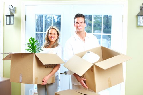 Prepared household belongings for long-term storage in Lambeth