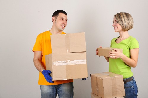 Charity donation items prepared from storage contents